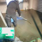 モルタル打設状況